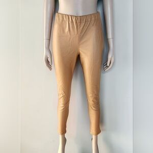 Jonathan Simkhai Rylee Faux Leather Ankle Pant Leggings Women S 4 Tan Elastic